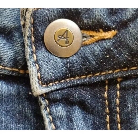 Aura Jeans Womens 8 Petite Short Rise Embroidered Straight - Picture 5 of 16